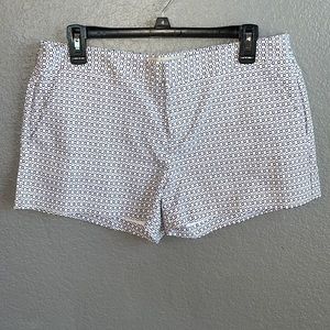 Joie Patterned White/Navy Chino Shorts